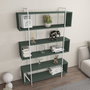 Hanah Home Estantería Verde y Blanco